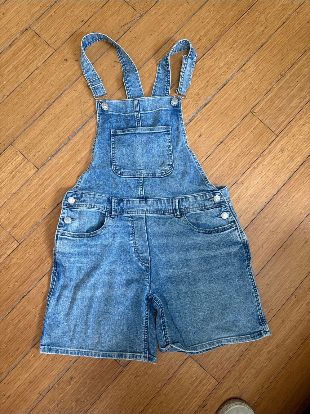 Big Kids Denim Short Overalls - size 16